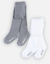Set de 2 collants - noukie's - blanc/gris 2ans (24)       