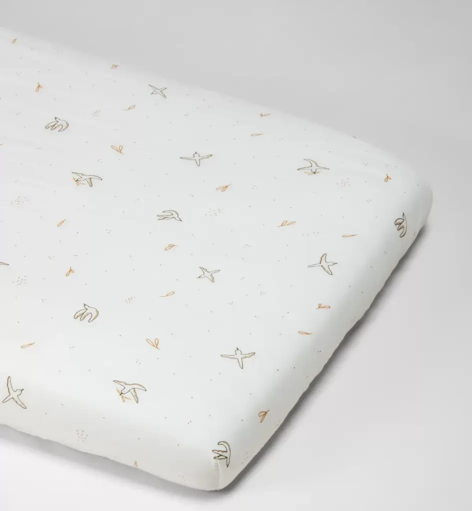 Drap housse Coton Bio Jersey - Kadolis - Berceau 50X83 L'envolée