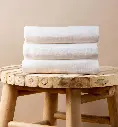 Set de 3 Langes Coton Bio unis - Kadolis - Blanc