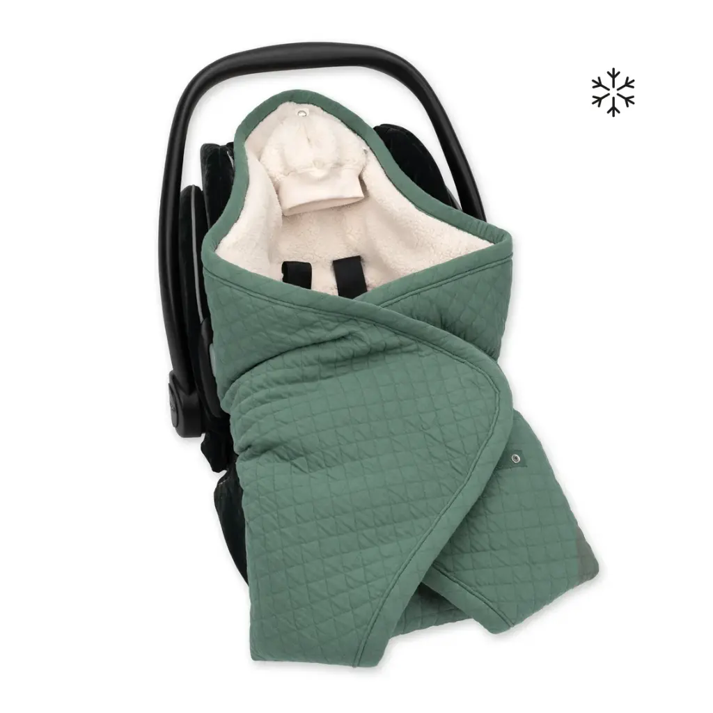 Nid d'ange BISIDE -  0-12m Green Pady quilted + teddy