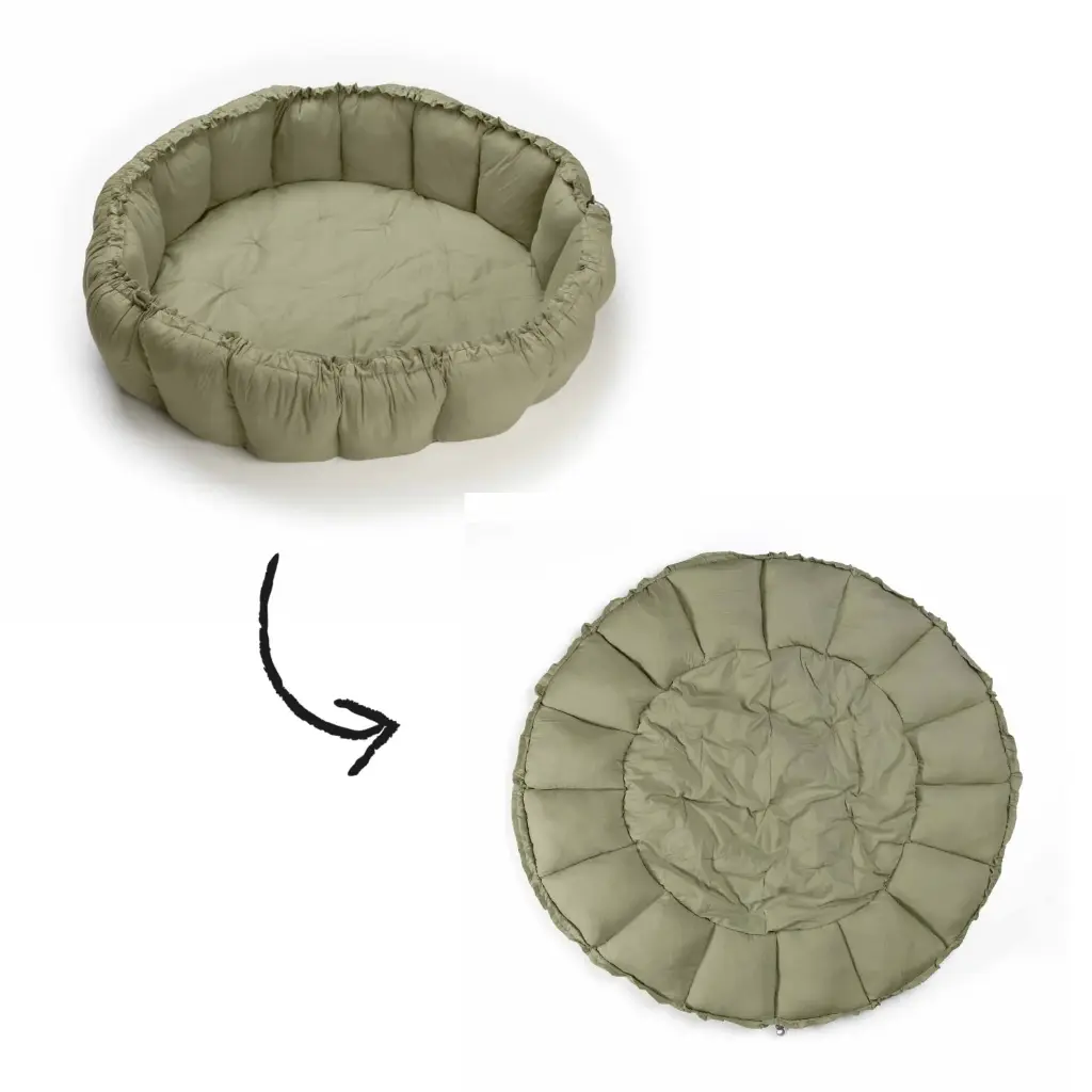 Tapis d'éveil Coton Bio - Play & Go - Bloom Meadow Green