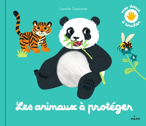 Livre d’éveil animé à toucher - Milan - Les animaux à protéger