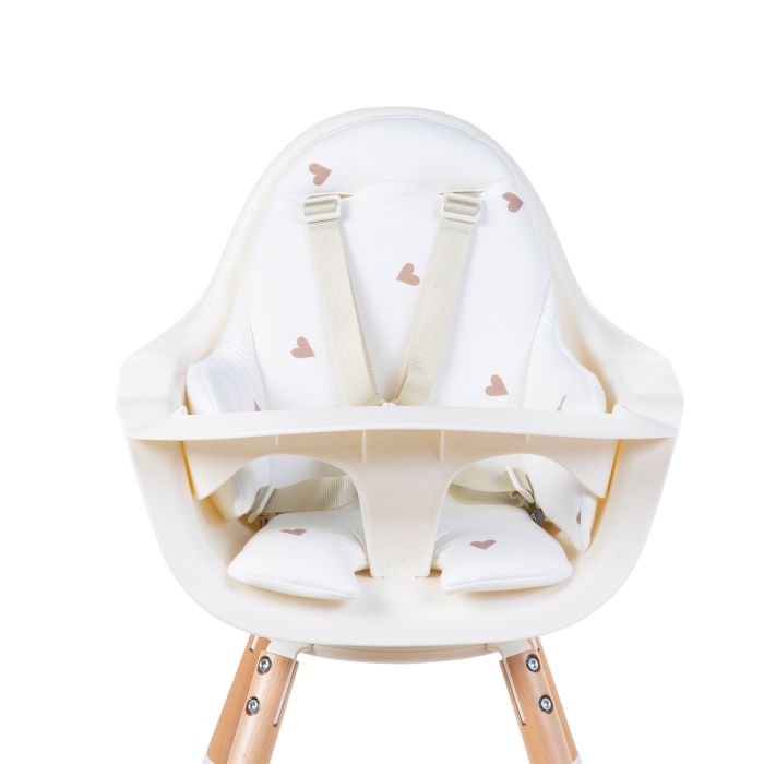 Coussin pour chaise haute Evolu - Childhome - Hearts and white 