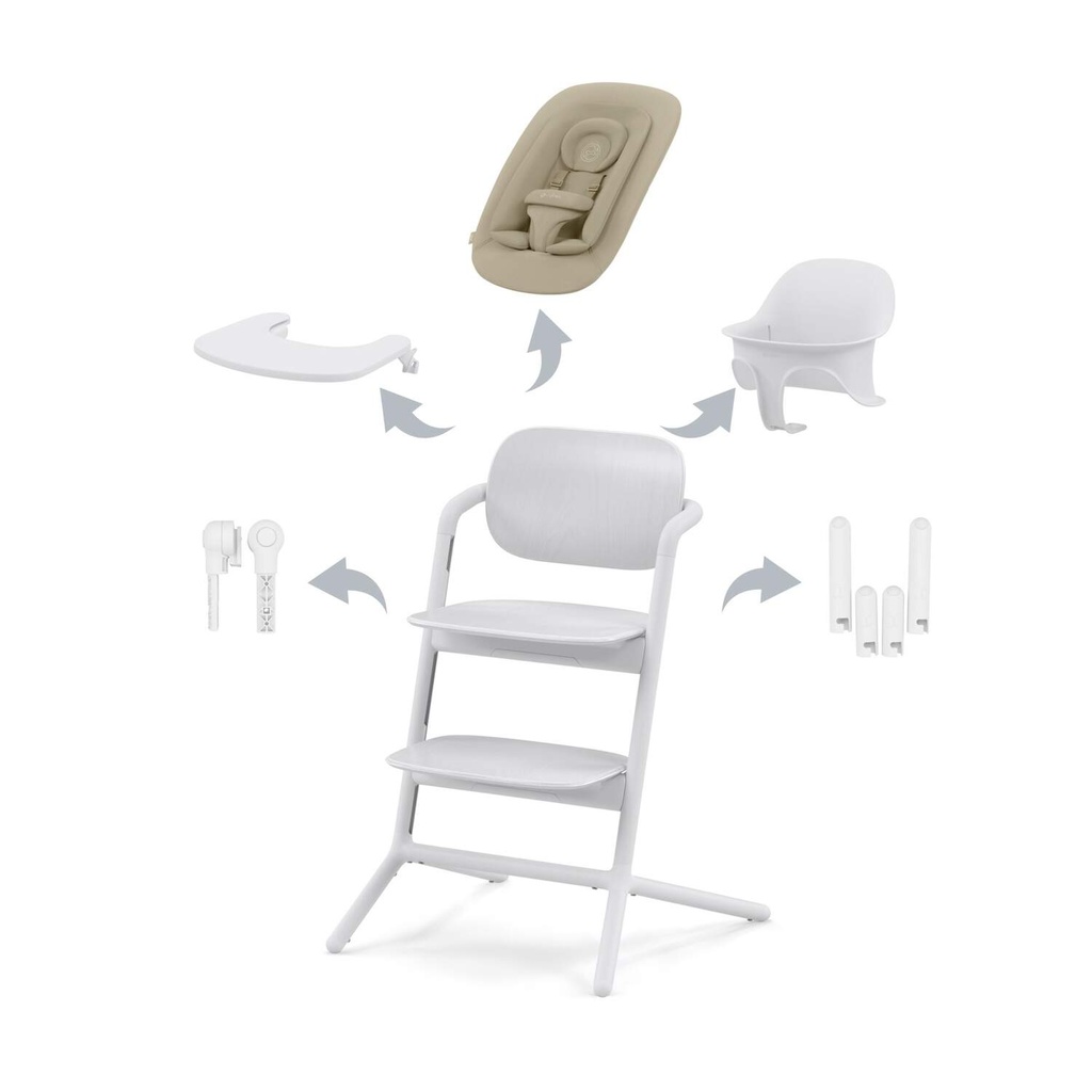 Chaise haute - Cybex - Lemo 4-in-1 All White
