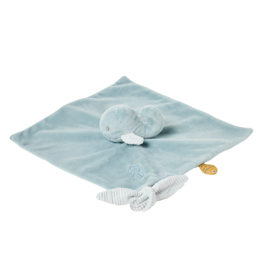 Doudou baleine - Nattou - marbre vert ( 27x27 cm ) 