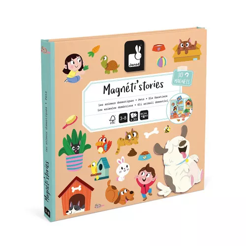Jeu éducatif - Janod - Magnéti'stories les animaux domestiques 