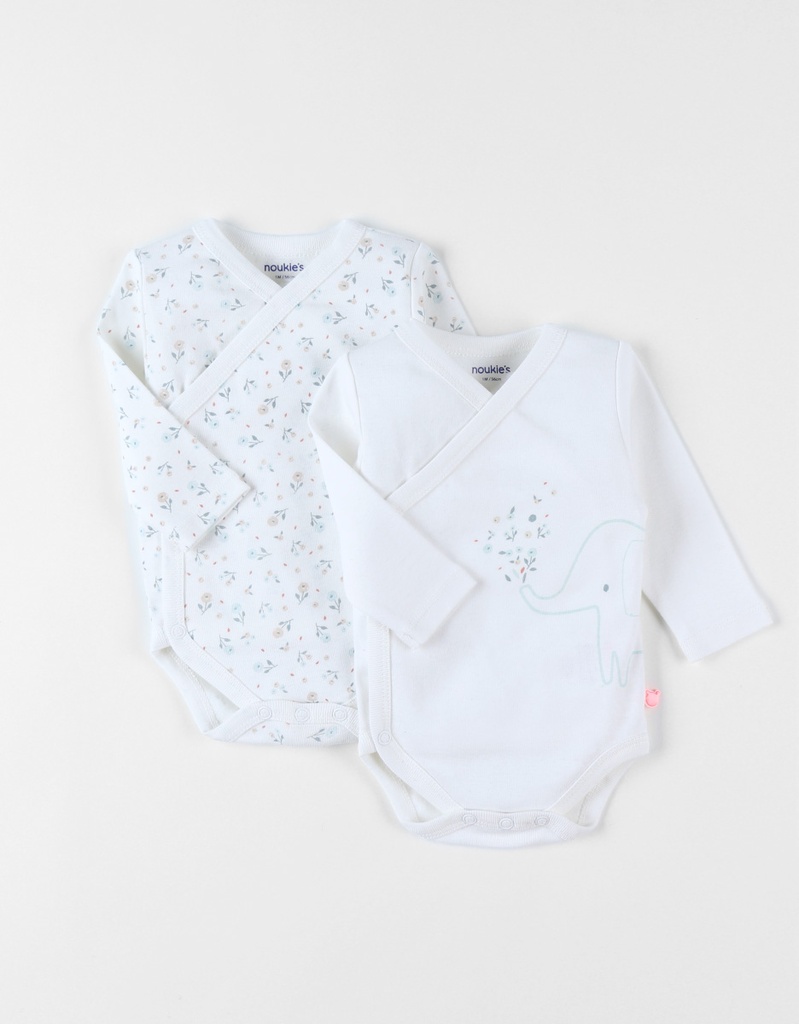 Set de 2 bodys - noukie's - Coton bio 1 mois
