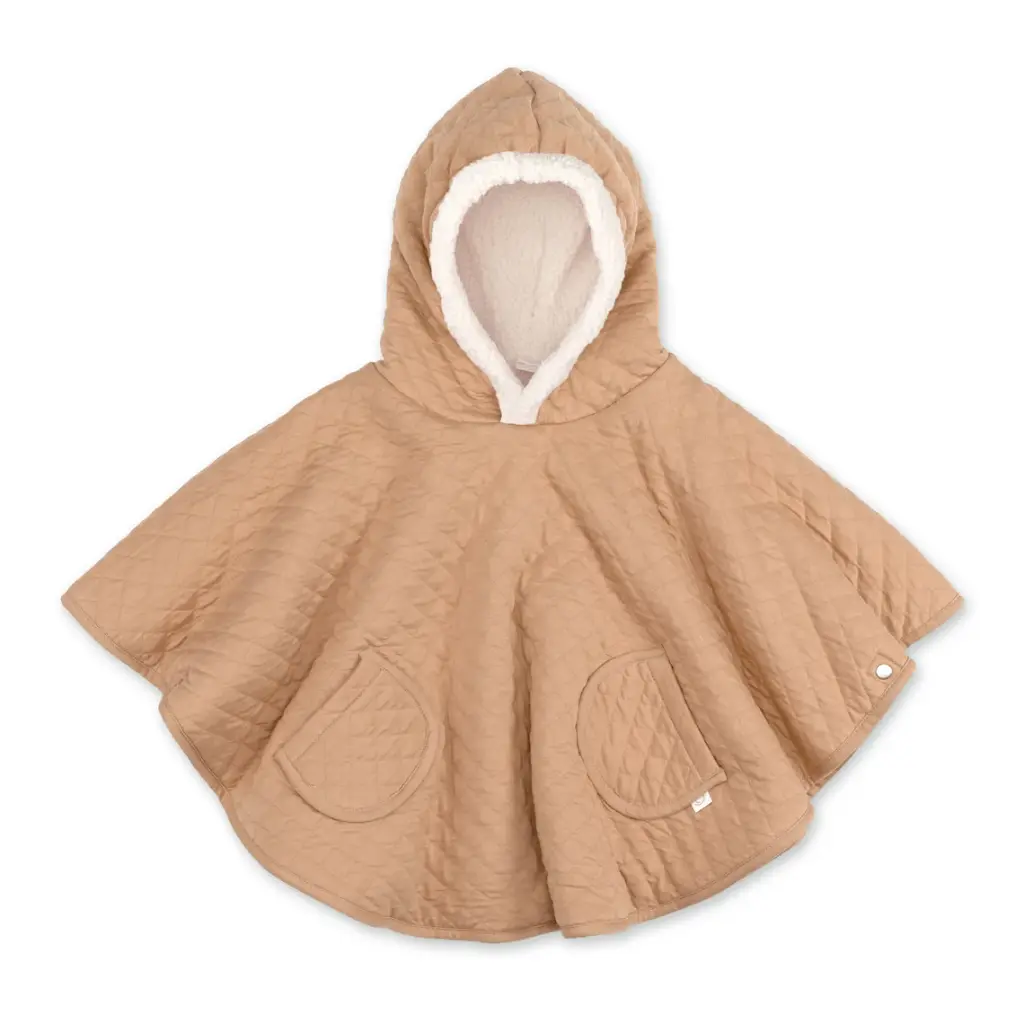 Poncho de voyage - Bemini -9-36m Beige pady quilted + teddy 