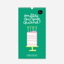 Calendrier d'anniversaires - Minus - Version Lolo