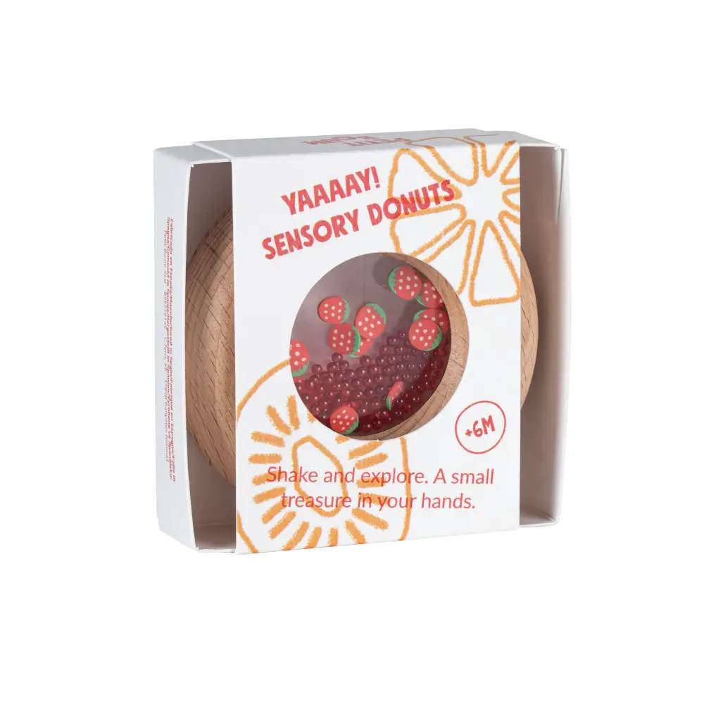 Hochet sensorielle - Petit Boum - Fraises 