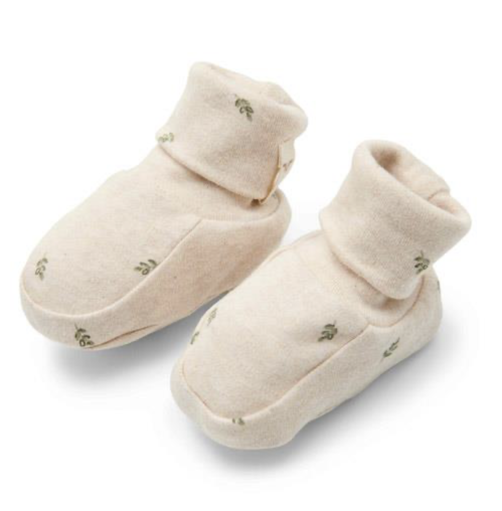 [8720986873277] Chaussons - Little dutch - Green leaves 0-3 mois