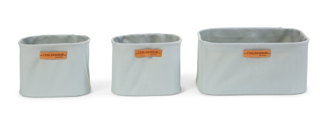 Lot de 3 boîtes de rangements - Childhome - Gris