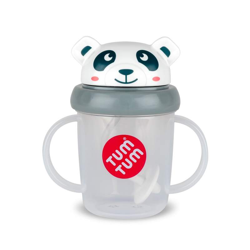 [5060307073560] Tasse d’apprentissage avec paille lestée - Tum Tum - Panda