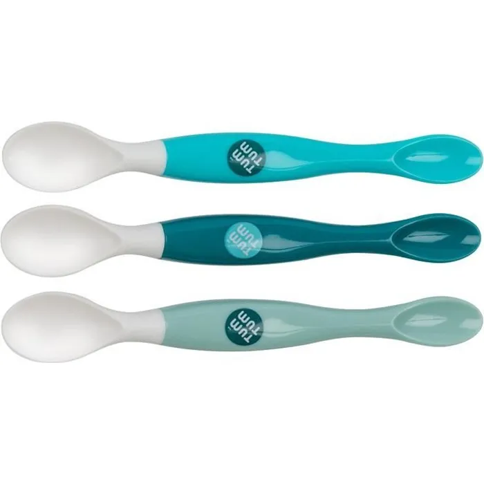 Lot de 3 cuillères à double embout - Tum Tum - Blue 