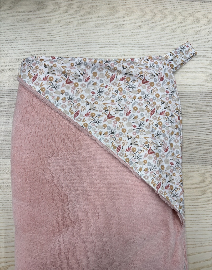 [FC004] Cape de bain - Fleur de coton - Fleurs 90x90  