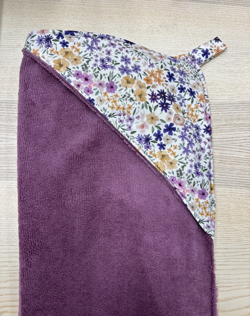 Cape de bain - Fleur de coton - Fleurs 90x90 