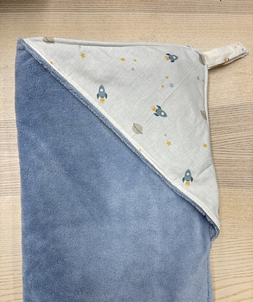 Cape de bain - Fleur de coton - Fusée 90x90  