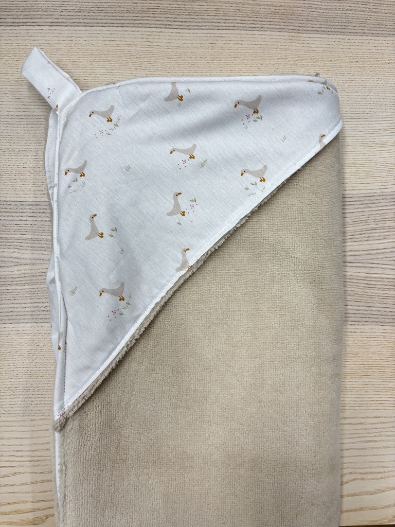 Cape de bain - Fleur de coton - Oies 90x90  