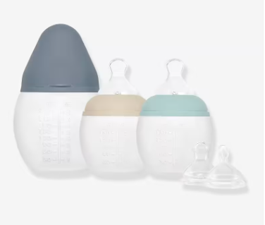 Coffret de naissance - Elhée - 240ml Blue grey 150ml Bleu Pale + Sand 