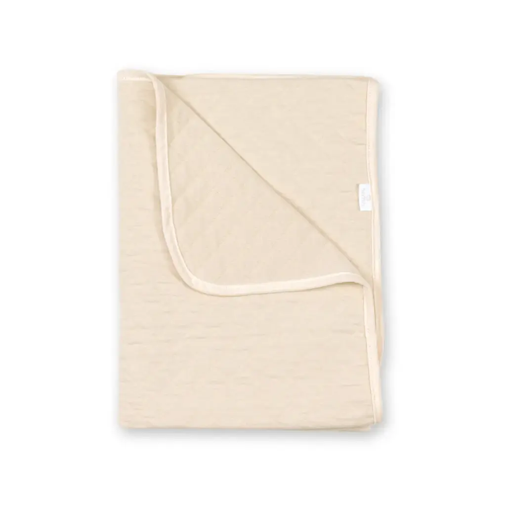 Couverture - Bemini - 75x100cm Cream pady quilted jersey  tog 1.5 