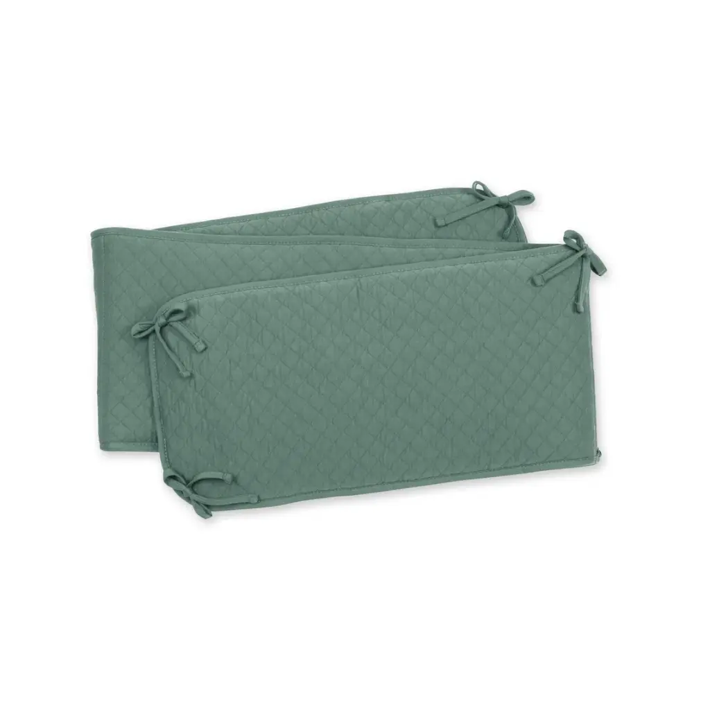 Tour de parc et lit - Bemini - 30x180cm Green pady quilted jersey 