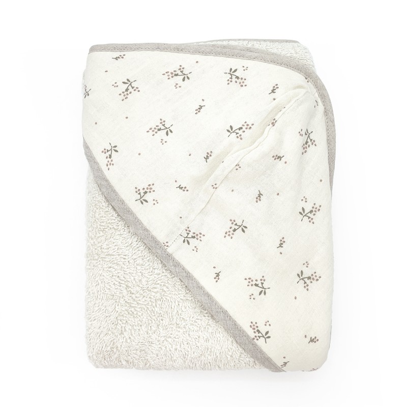 Cape de bain - Babyshower - Olive bloom