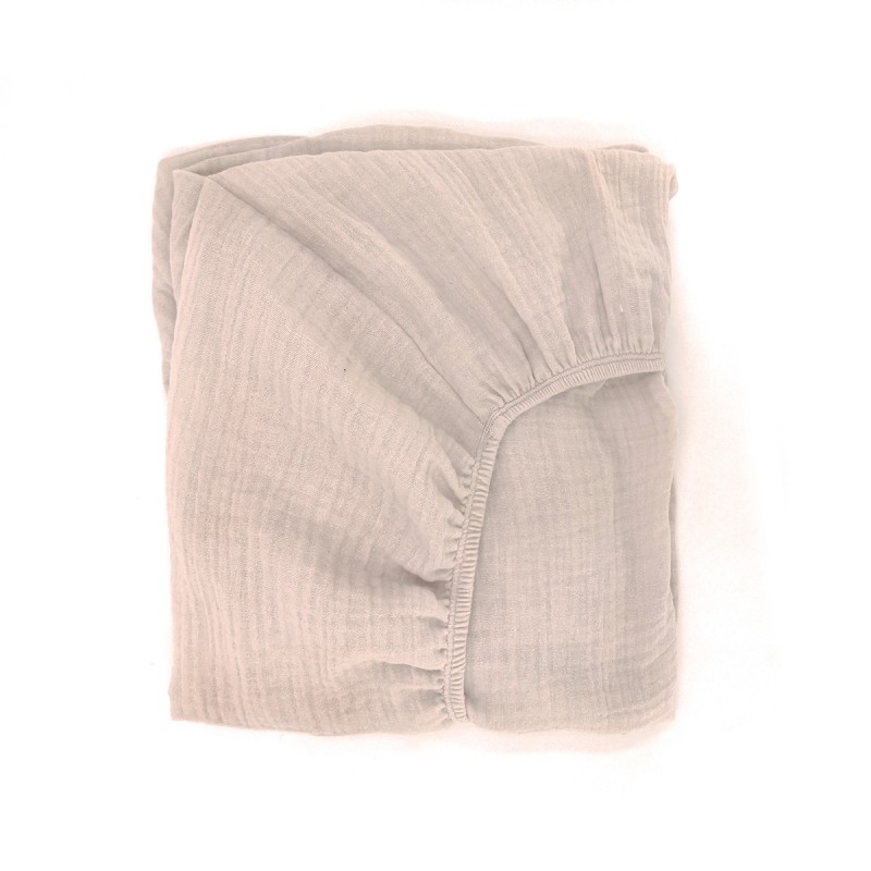[9508695616915] Drap housse de lit - Babyshower - 70 latte powder
