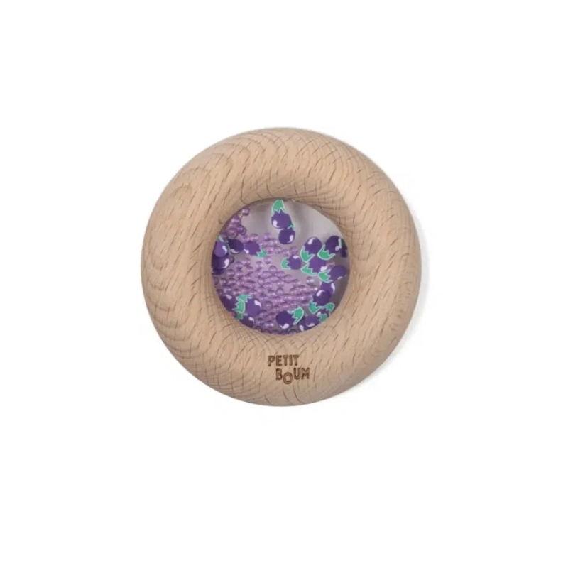 Hochet sensorielle - Petit Boum - Aubergine