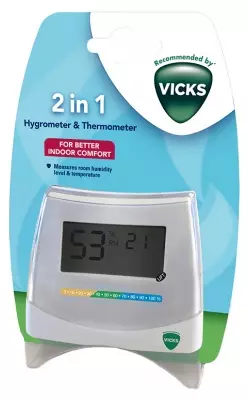 [4022167700162] Hygromètre et Thermomètre 2en1 - Vicks