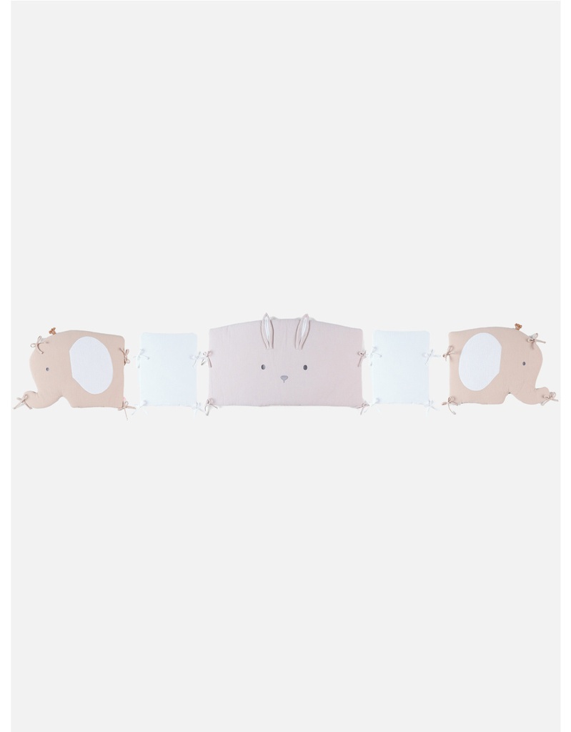 Tour de lit et protèges barreaux pour lits et parcs - noukie's - mousseline de coton