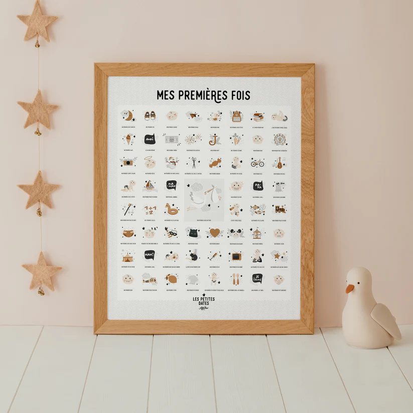 Affiche souvenirs - Les petites dates - Mes premières fois