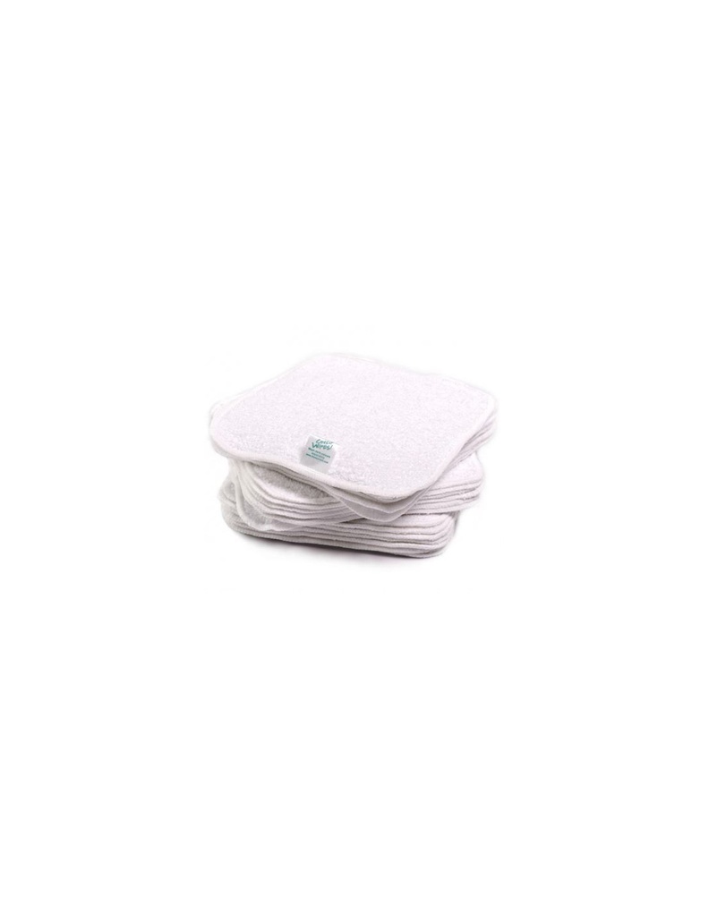 [X00096YFCR] Lingettes réutilisables - Cheeky wipes - 25 pièces - blanc