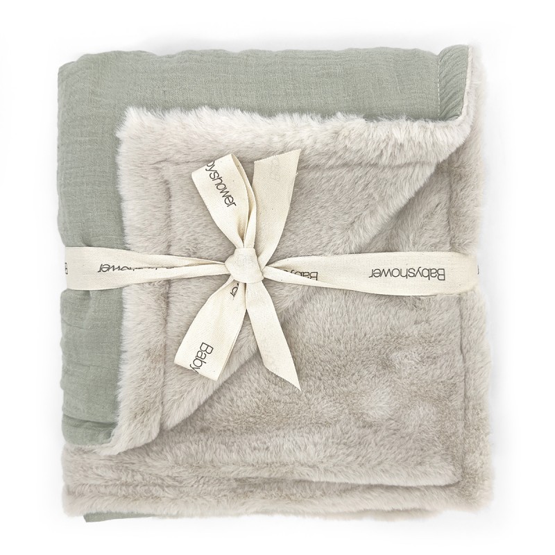 Couverture polaire - Babyshower -  Large  dune powder