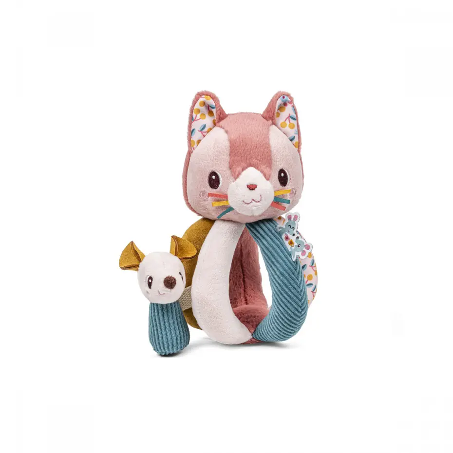 Hochet à poignées - Lilliputiens - Jeanne le chat  