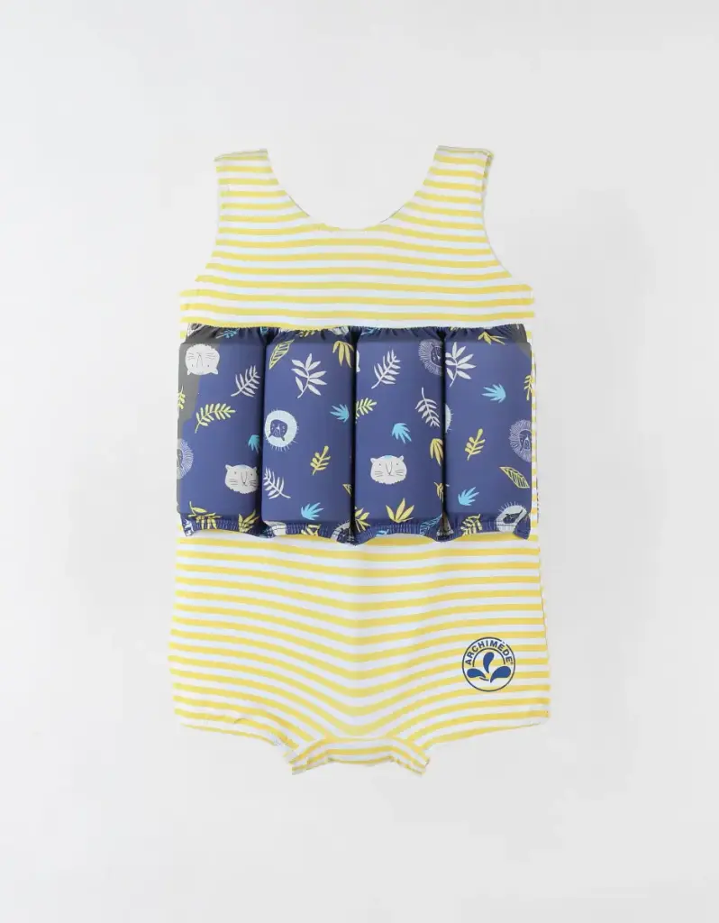 Maillot bouée - Archimède - Rayé à imprimés savane 3 ans 