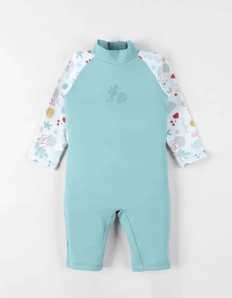 Combi maillot UV - noukie's - Rayé écru 3/6 mois