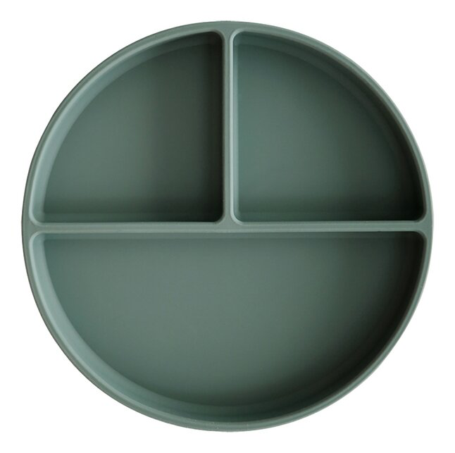 Assiette en silicone - Mushie - Cambridge blue 