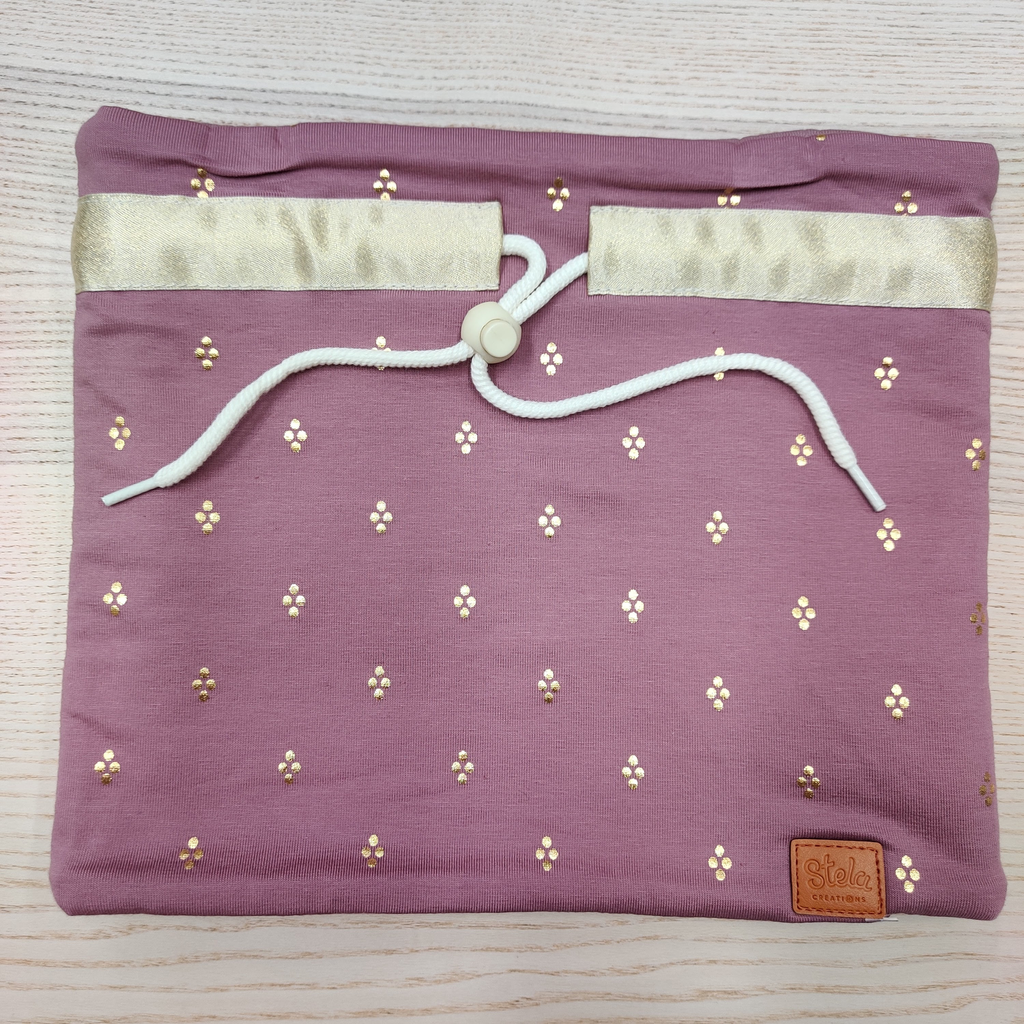 Col mi-saison avec prénom - Stela -  points dorés (2/10 ans)   