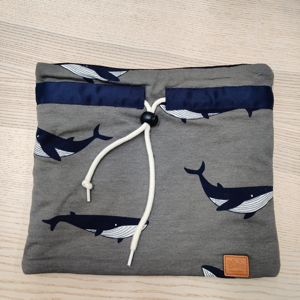 Col mi-saison avec prénom - Stela -  Baleines (2/10 ans)          