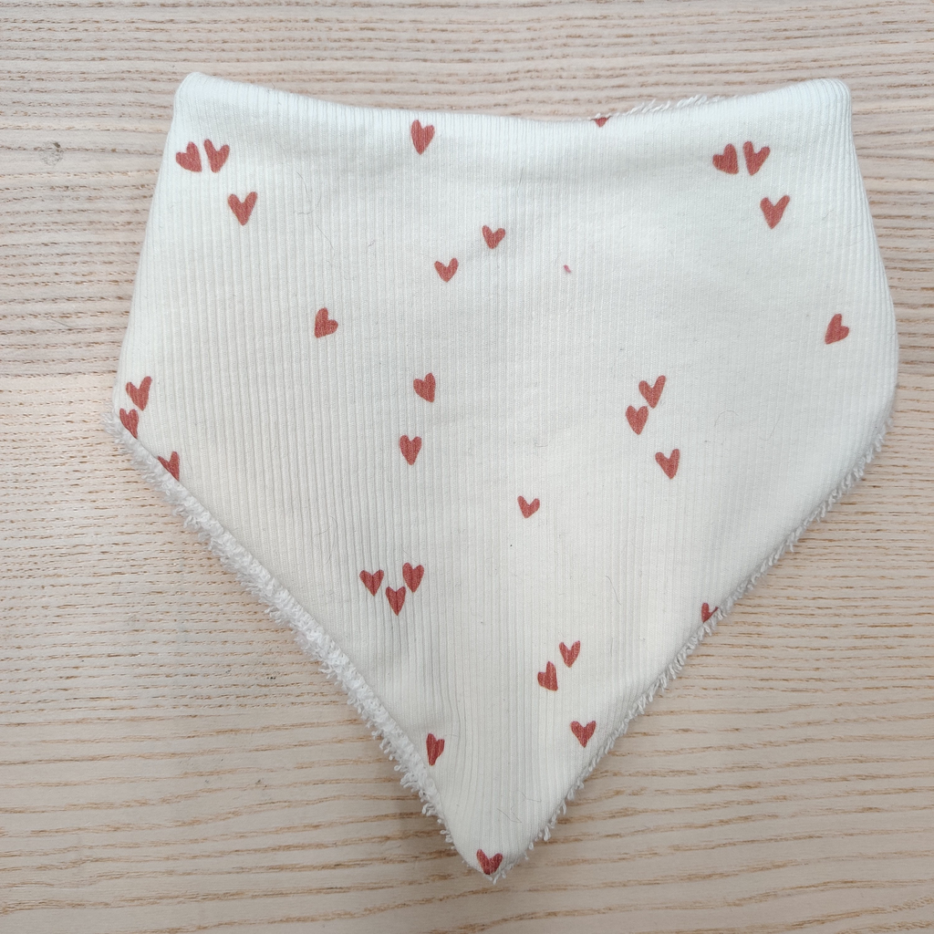 Bandana mi-saison  - Stela - Coeurs rouges