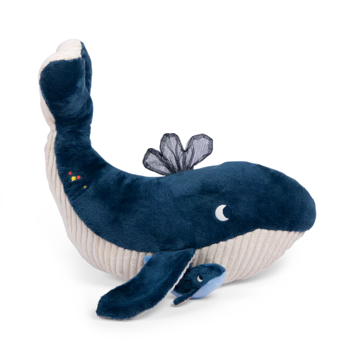 Peluche - Moulin Roty - Grande baleine d'activités 