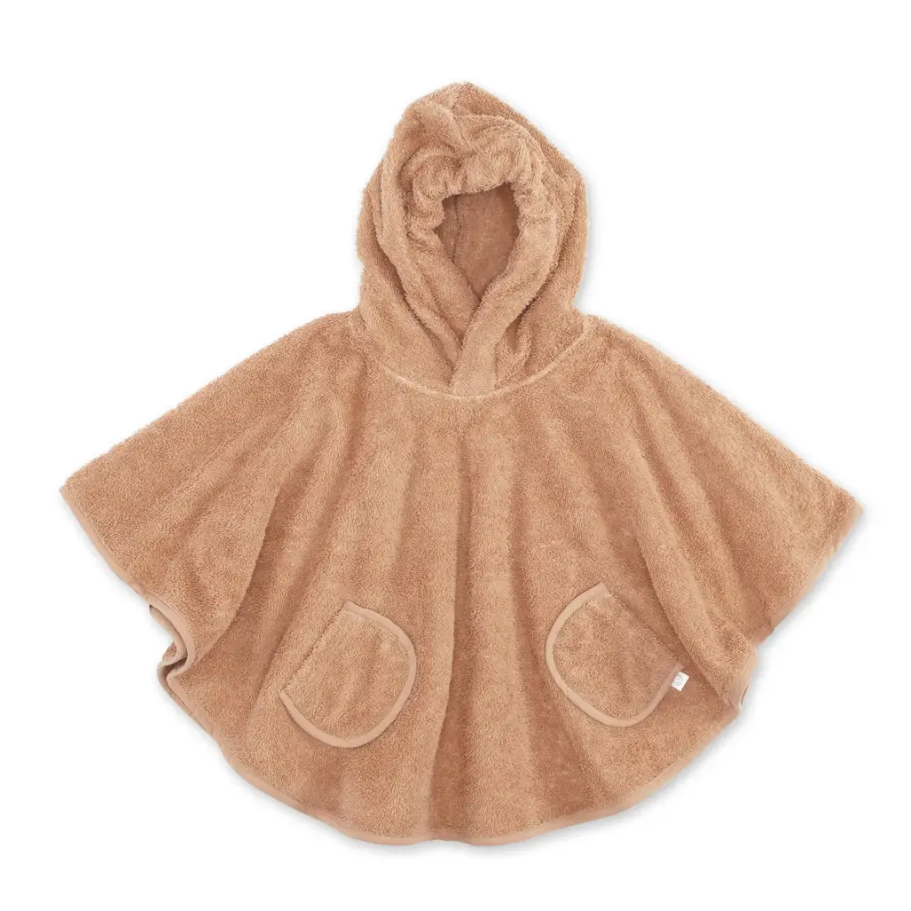 [380BMINI89TU] Poncho de bain - Bemini - 9-36 mois beige terry 