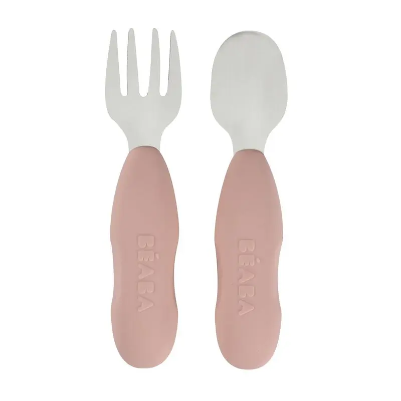Lot de 2 pré-couverts inox - Beaba - Barbe à papa