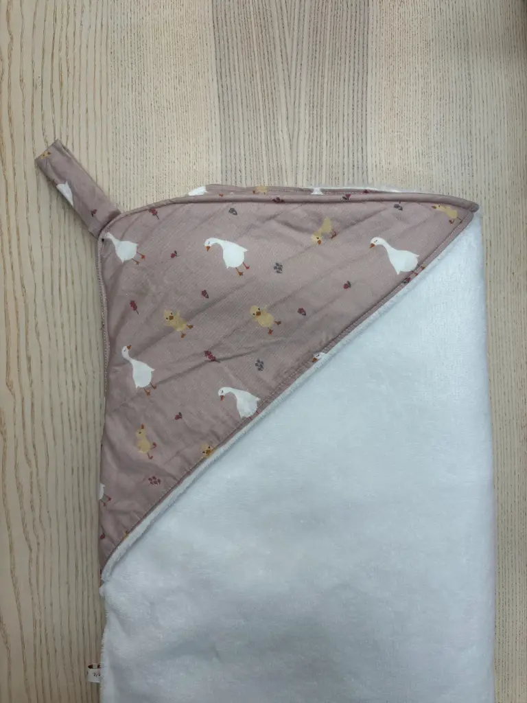 Cape de bain - Fleur de coton - Oies 90x90 