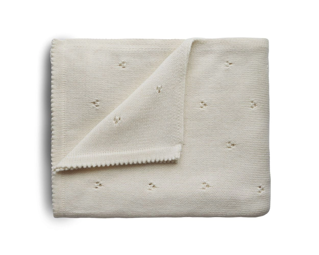Couverture - mushie - blanche 