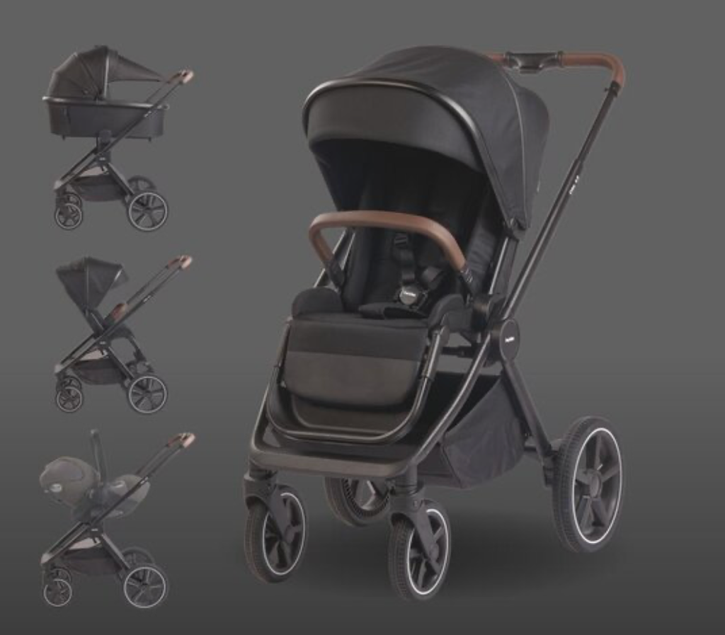 Poussette CRIOS 4.0 + habillage de pluie - Pericles - Black 