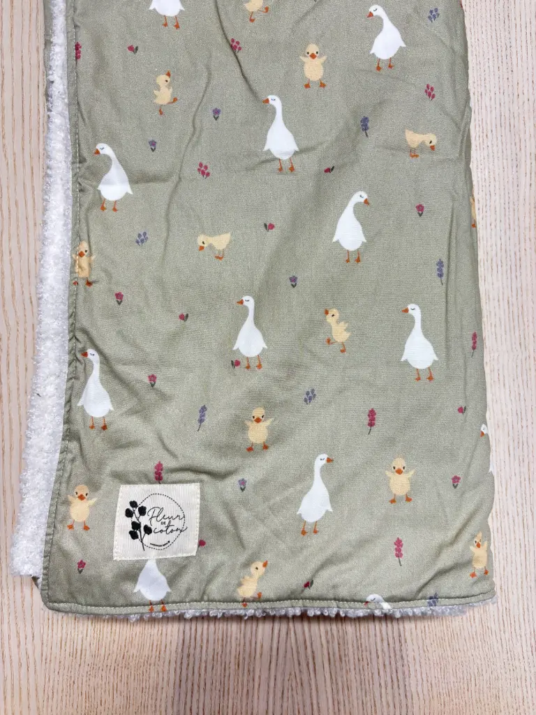 Couverture - Fleur de coton - Oies 1mx1m 