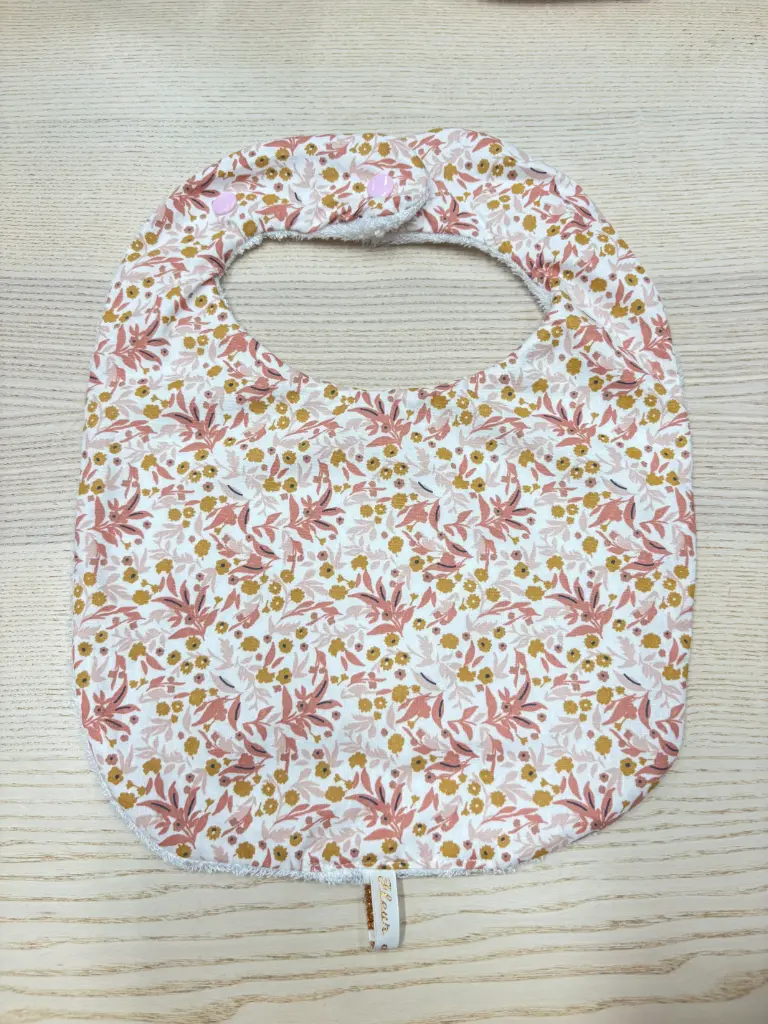 Bavoir - Fleur de coton - Fleurs 