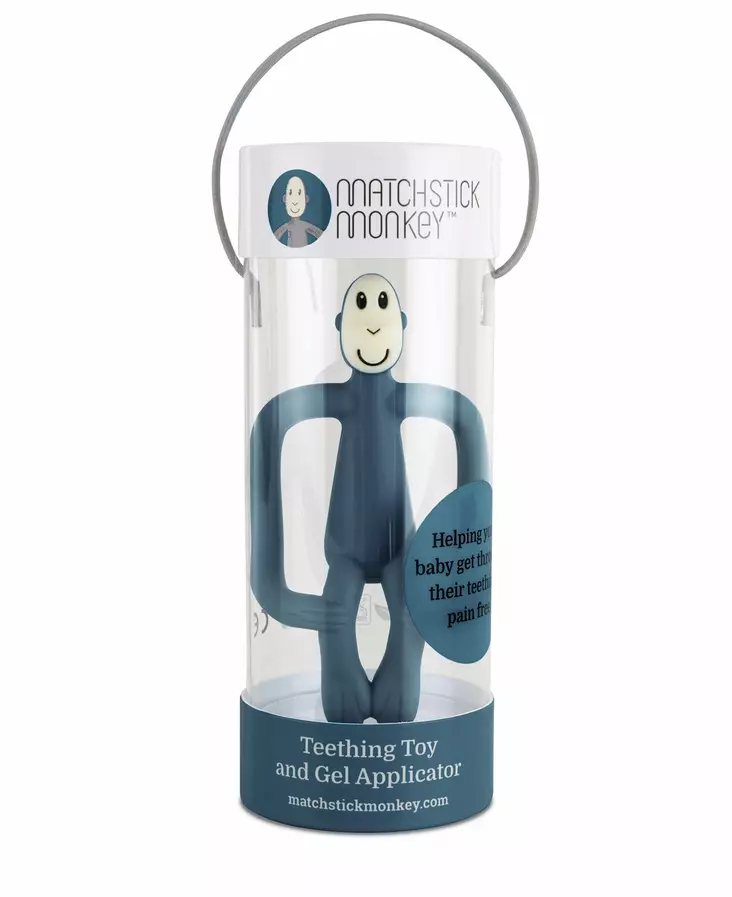 Jouet de dentition - Matchstick Monkey - Singe bleu marine 