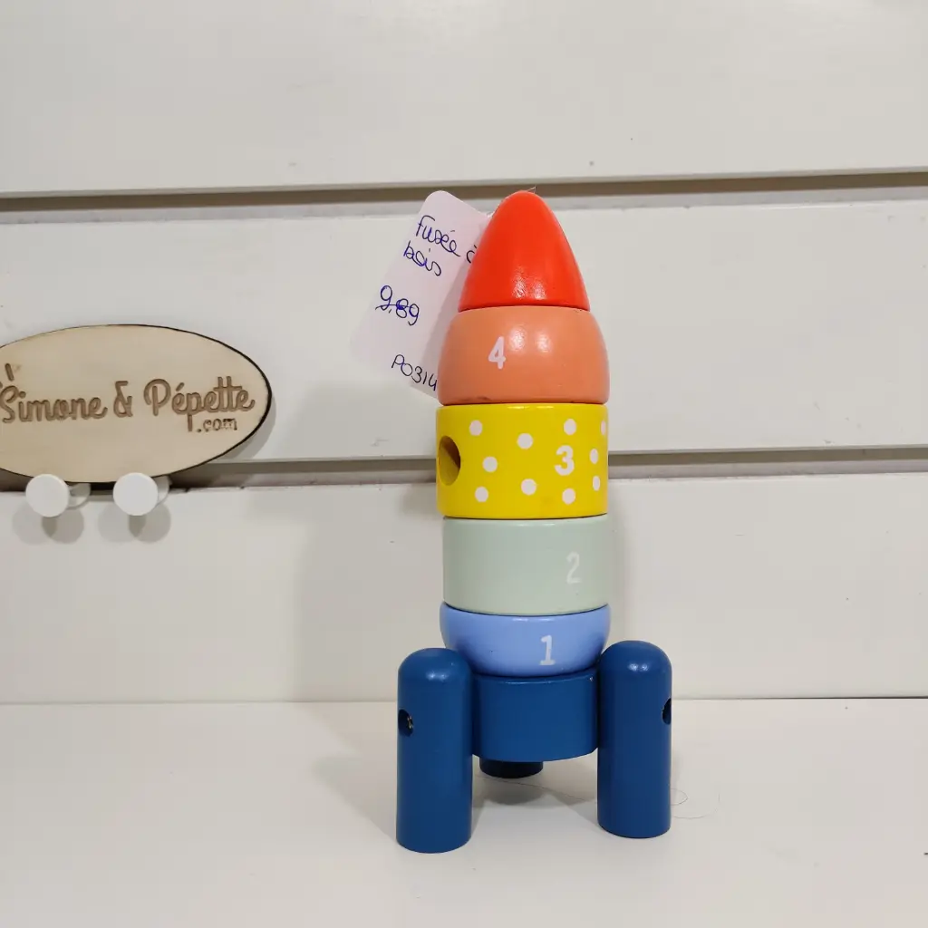 Fusée a empiler en bois 